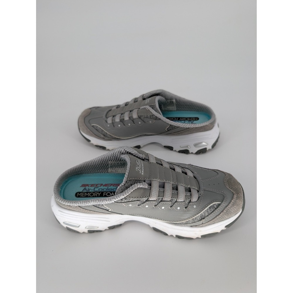 Skechers D'Lites Resilient Mule Sneakers Womens 9 Gray Slip On Retro Y2K Chunky - Picture 6 of 8